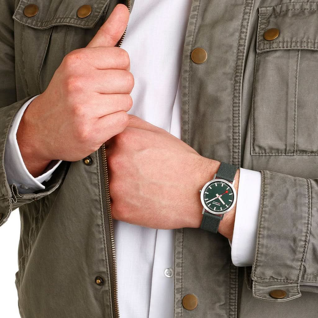 Mondaine Classic Forest Green Quartz Strap Watch A660.30314.60SBF - Image 2