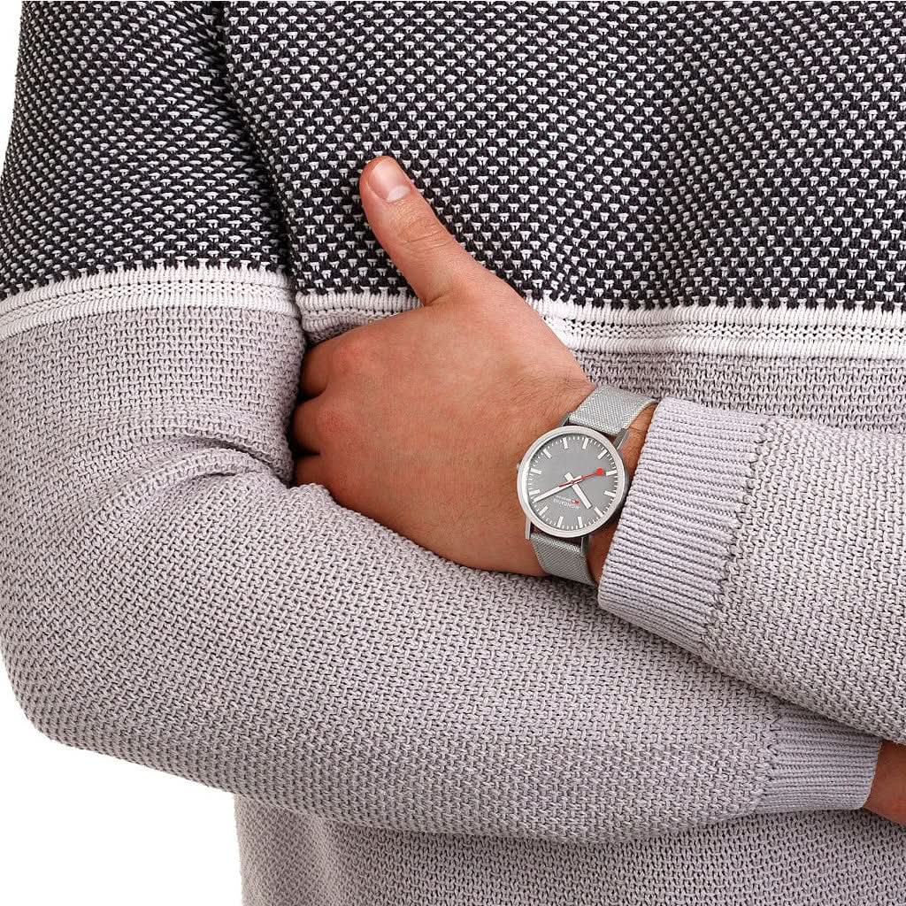 Mondaine Classic Good Grey Quartz Strap Watch A660.30360.80SBH - Image 2