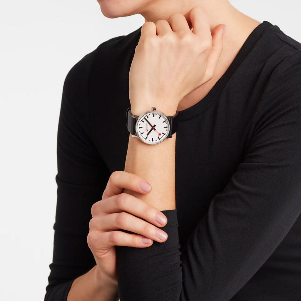 Mondaine EVO2 40 mm, Black Leather Watch, MSE.40110.LBV - Image 2