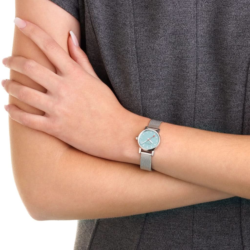 Mondaine Evo2 Light Blue Dial Quartz Watch MSE.26140.SM - Image 2