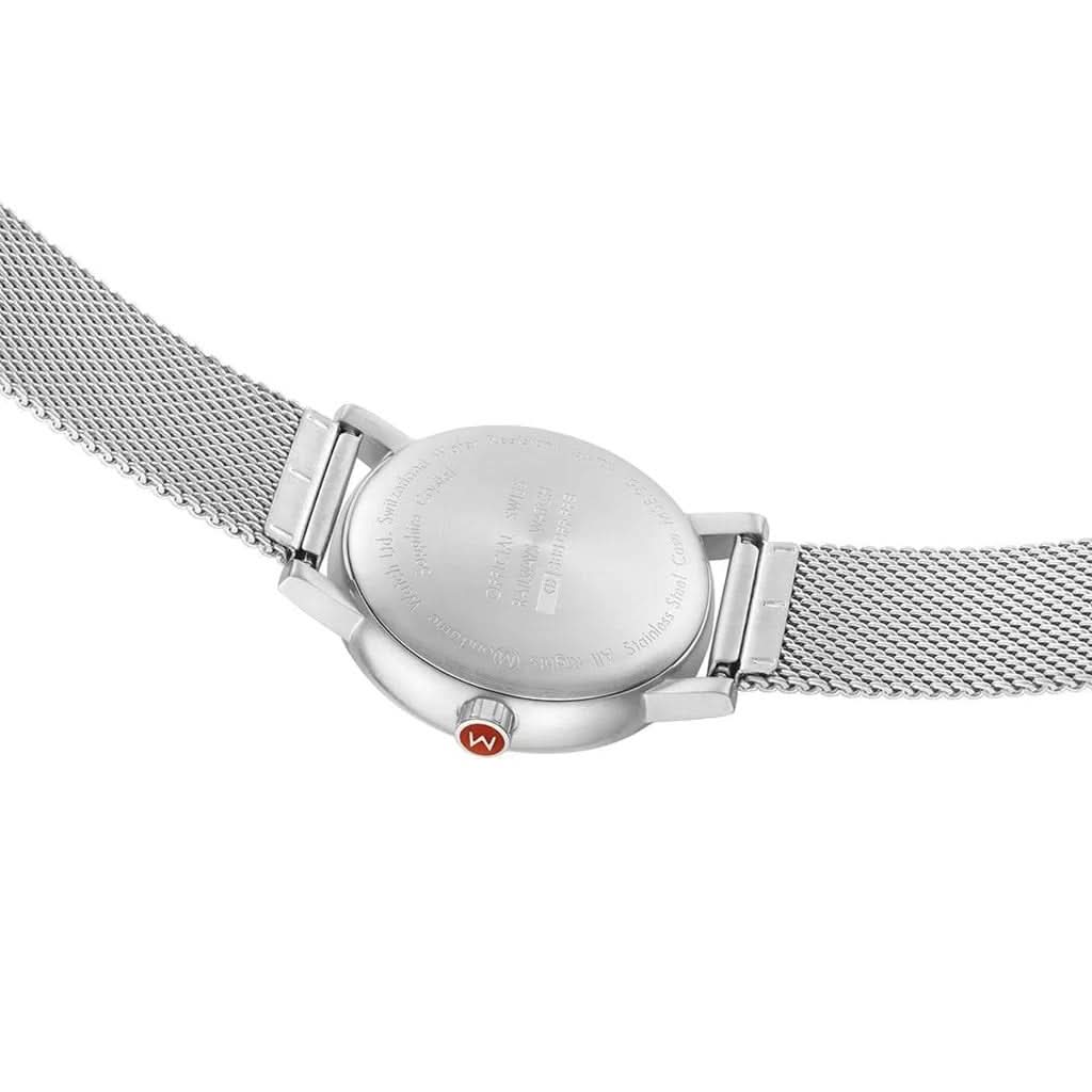 Mondaine evo2 Stainless Steel Watch with Mesh Bracelet - Image 2