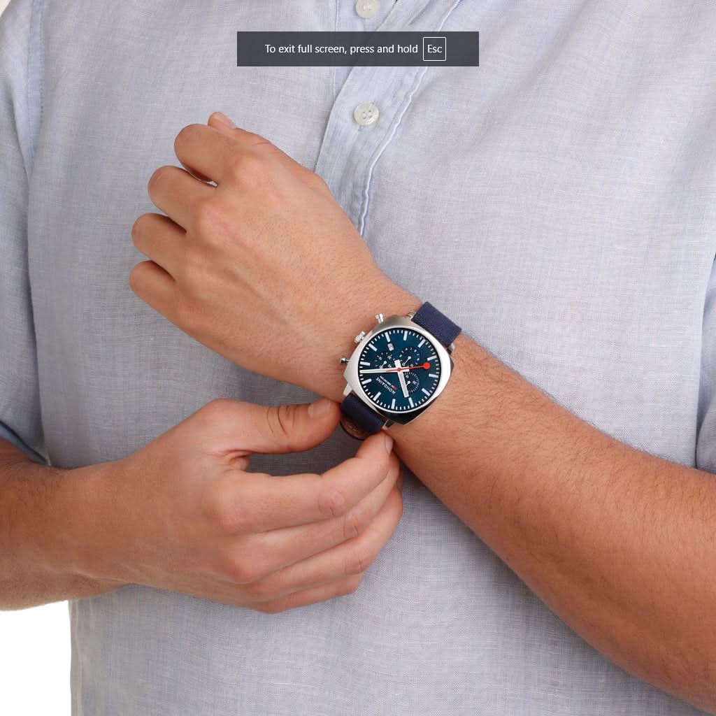 Mondaine Grand Cushion Chronograph Quartz Watch MSL.41440.LD - Image 2