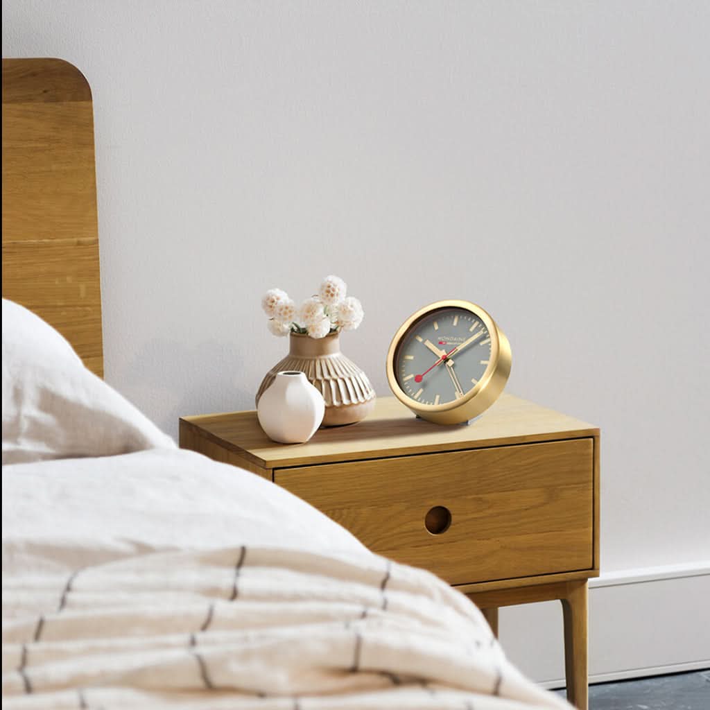 Mondaine Good Grey Table and Alarm Clock 12.5cm A997.MCAL.86SBG - Image 2