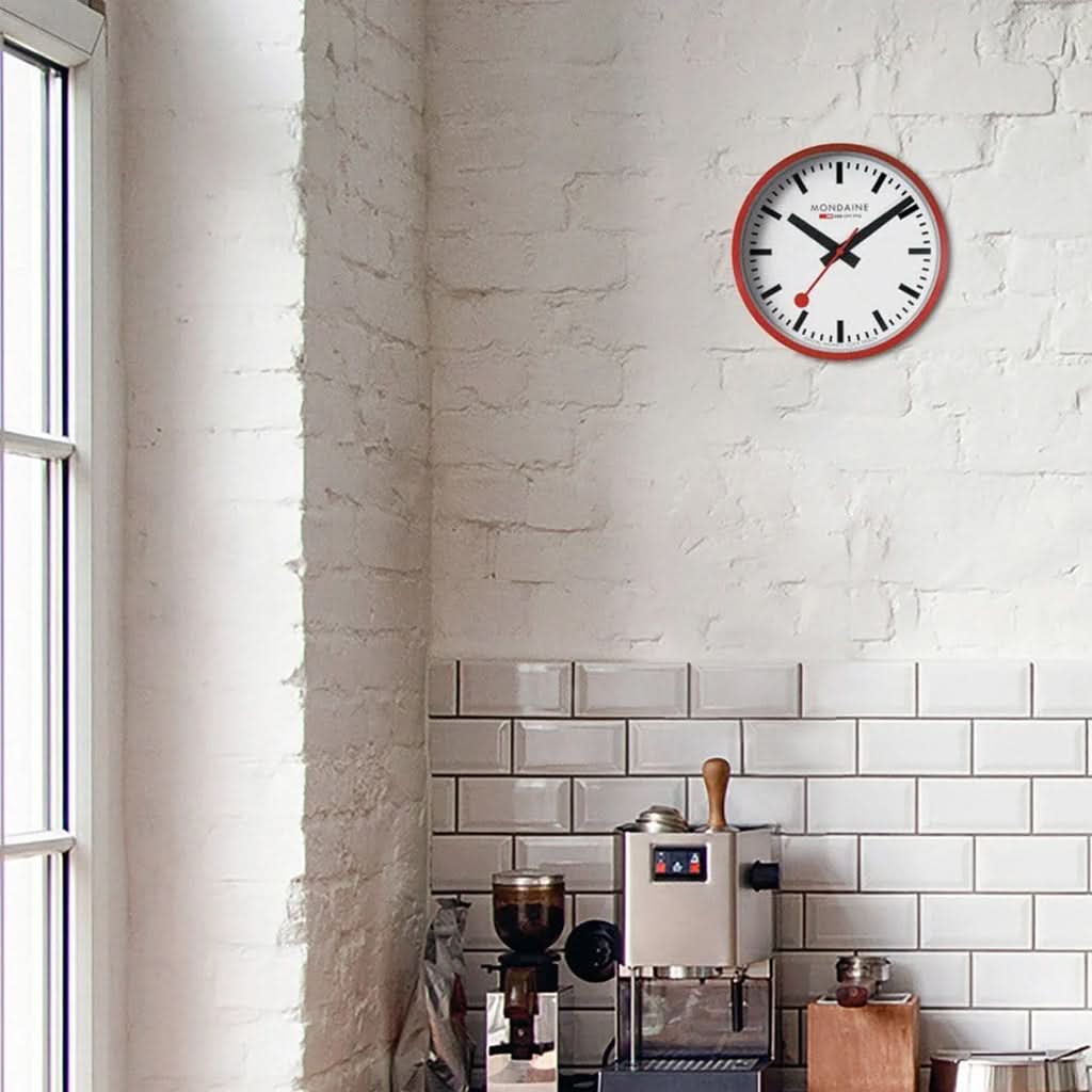 Mondaine Red Wall Clock 25cm A990.CLOCK.11SBC - Image 2