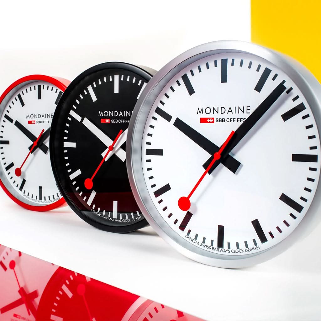 Mondaine Red Wall Clock 25cm A990.CLOCK.11SBC - Image 3