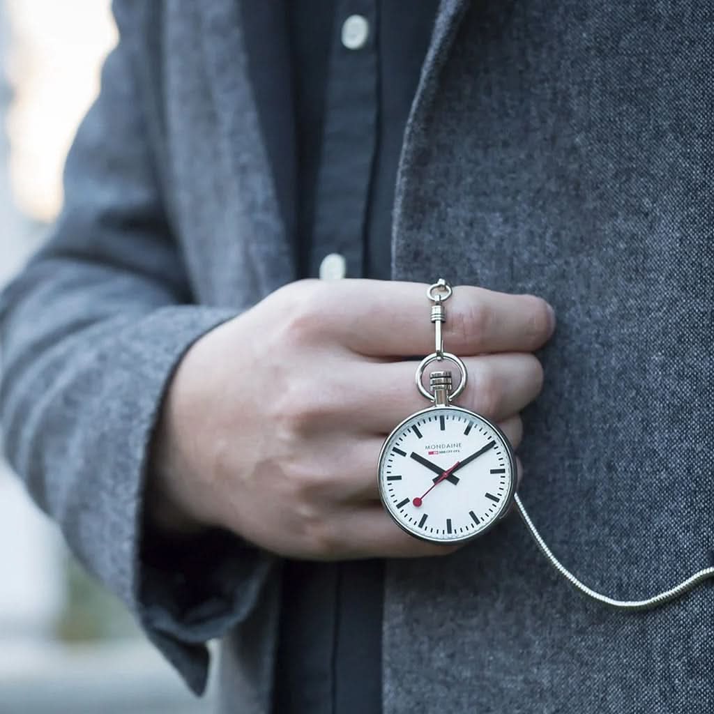 Mondaine Stainless Steel Pocket Watch A660.30316.11SBB - Image 2