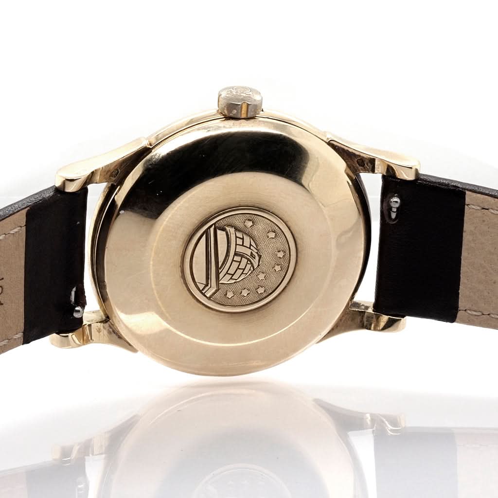 Omega Pie Pan Constellation 14ct Gold Automatic Watch on Leather Strap, c.1950s - Image 2
