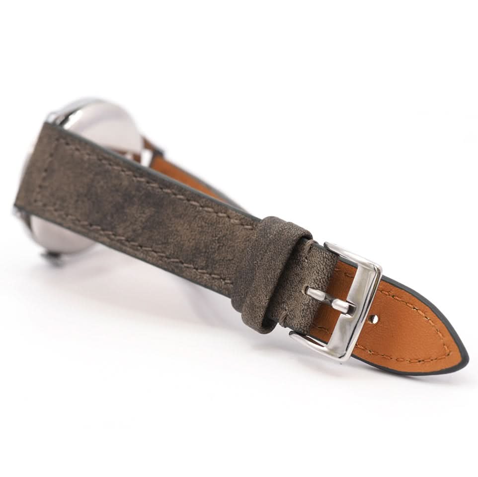 Omega Vintage Manual Wind Watch – Stainless Steel, Grey Leather Strap - Image 3