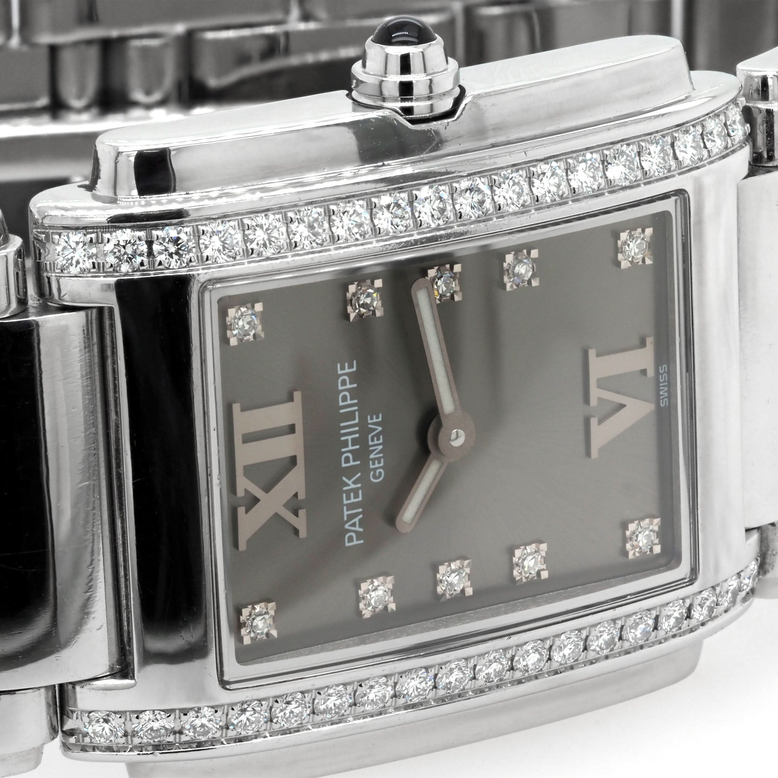 Patek Philippe Twenty~4 Stainless Steel Diamond-Set Quartz Watch - Image 2