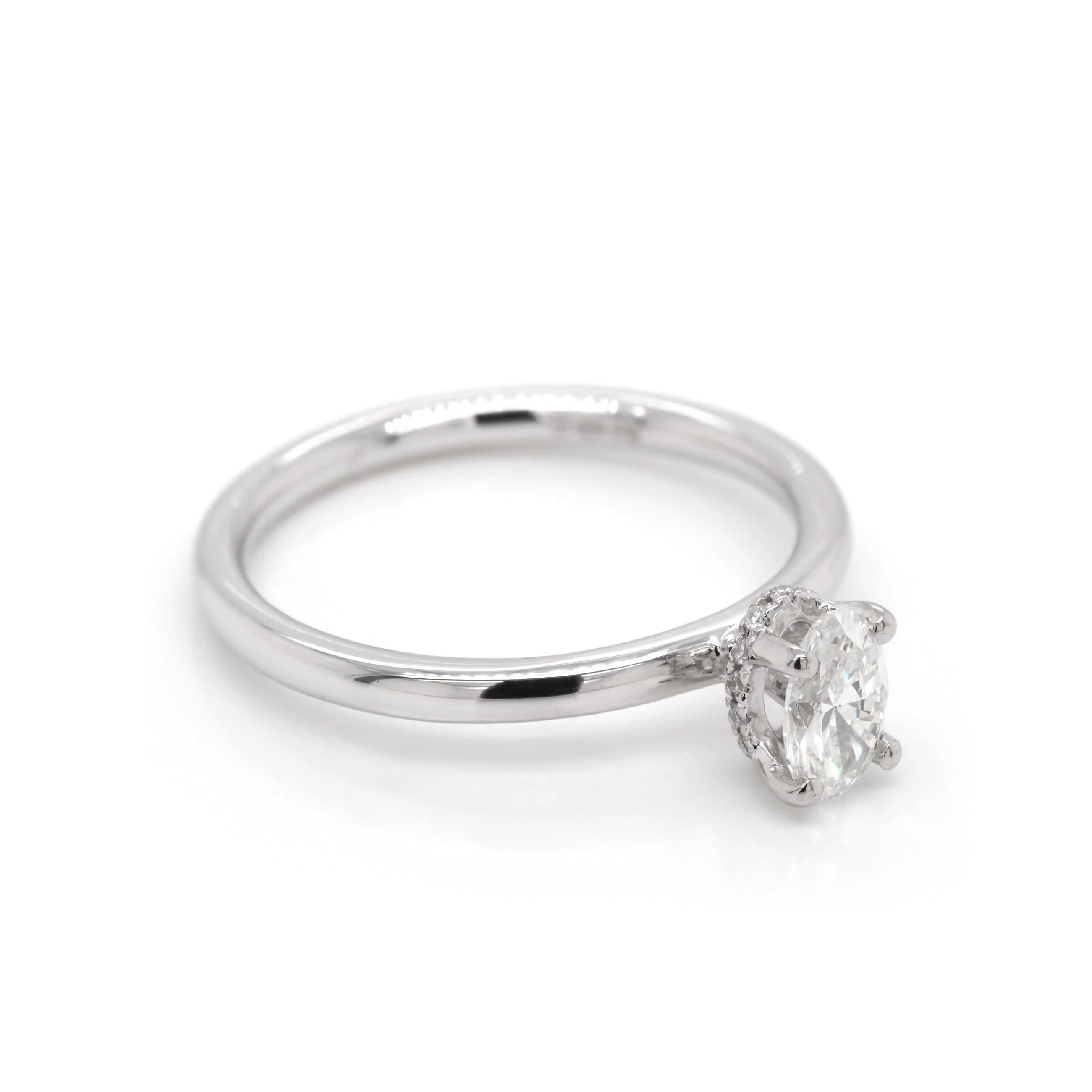 Platinum Oval diamond Solitaire Ring, 0.41ct - Image 2