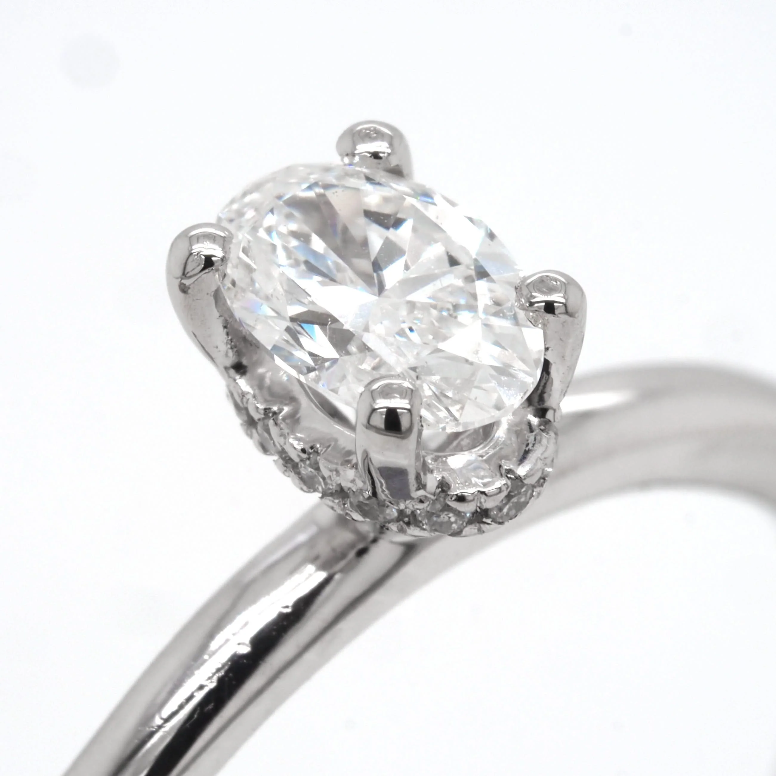 Platinum Oval diamond Solitaire Ring, 0.41ct - Image 3