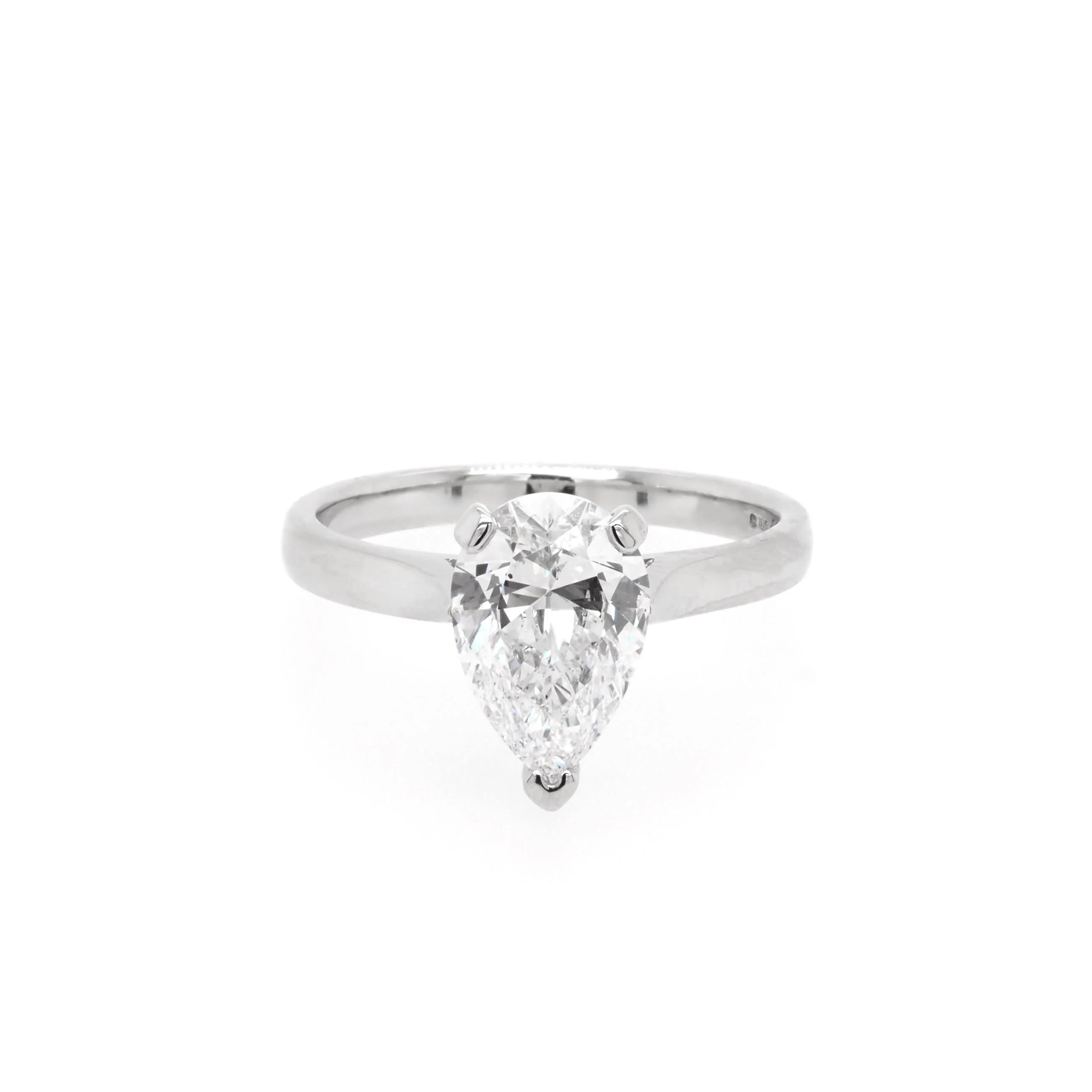 Platinum Pear-Cut Diamond Solitaire Ring, 1.66ct - Image 2