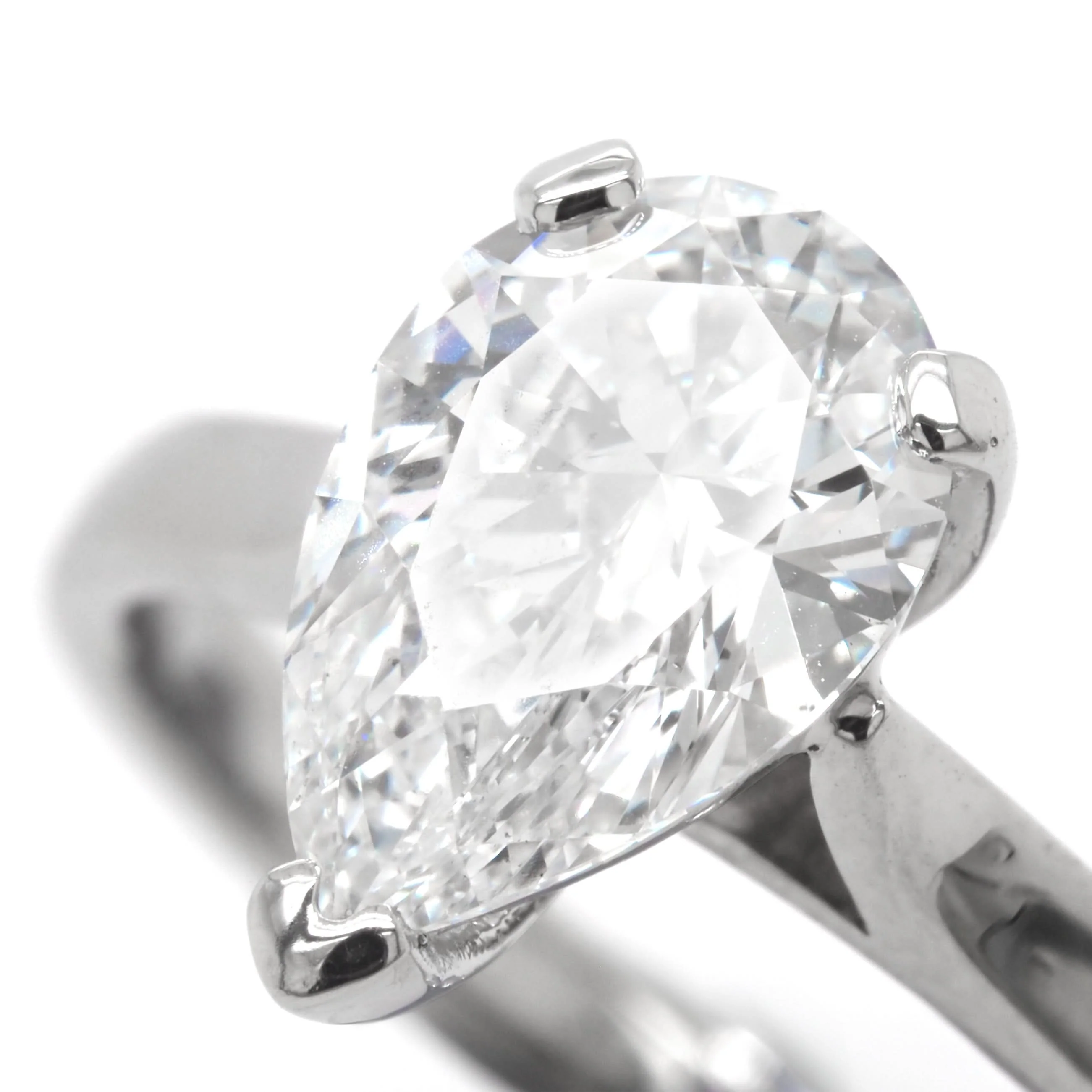 Platinum Pear-Cut Diamond Solitaire Ring, 1.66ct - Image 4