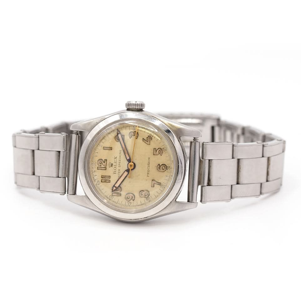 Rolex Precision Manual Wind Watch – Stainless Steel, Mid-Size, Original Bracelet (1936) - Image 3