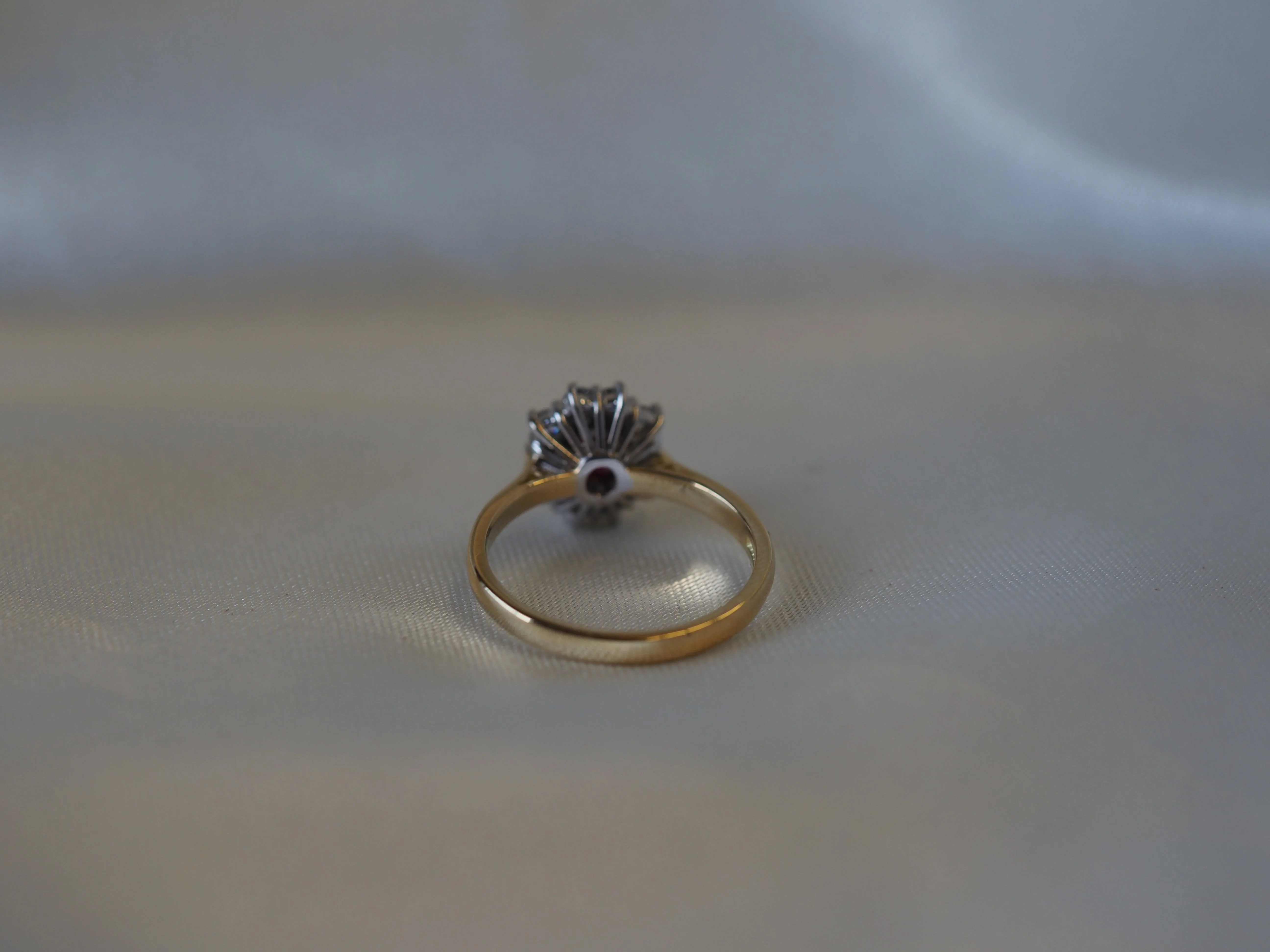 Ruby and Diamond Cluster Ring in 18ct Yellow Gold - Image 5