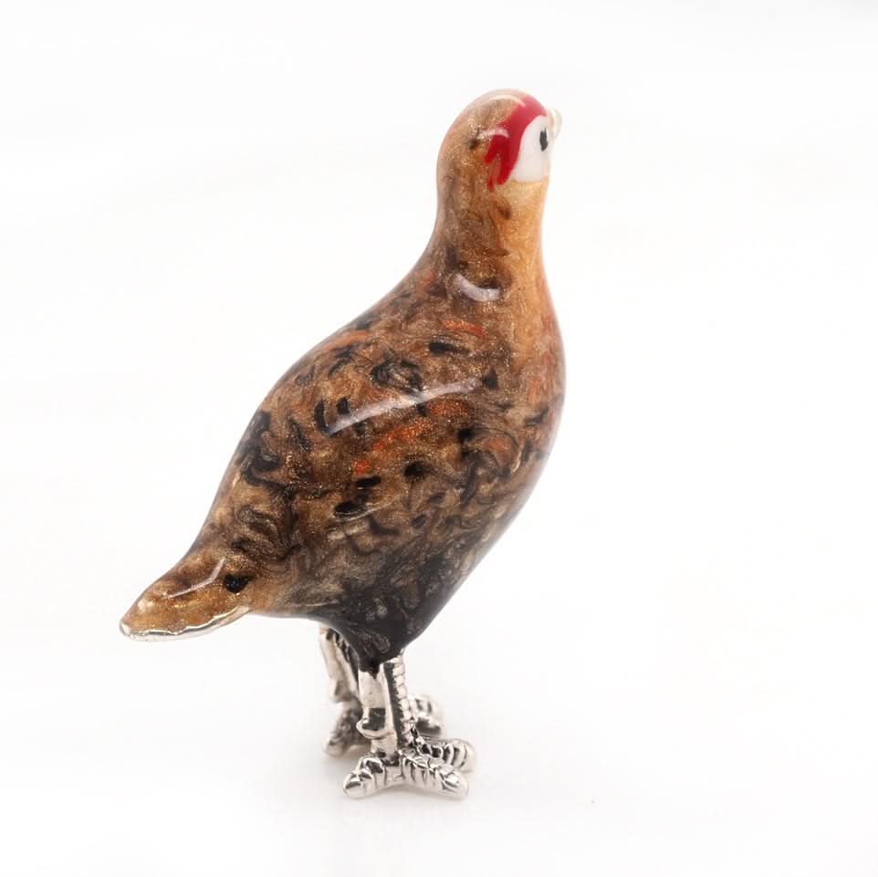 Silver and Enamel Mini Grouse Ornament - Image 2