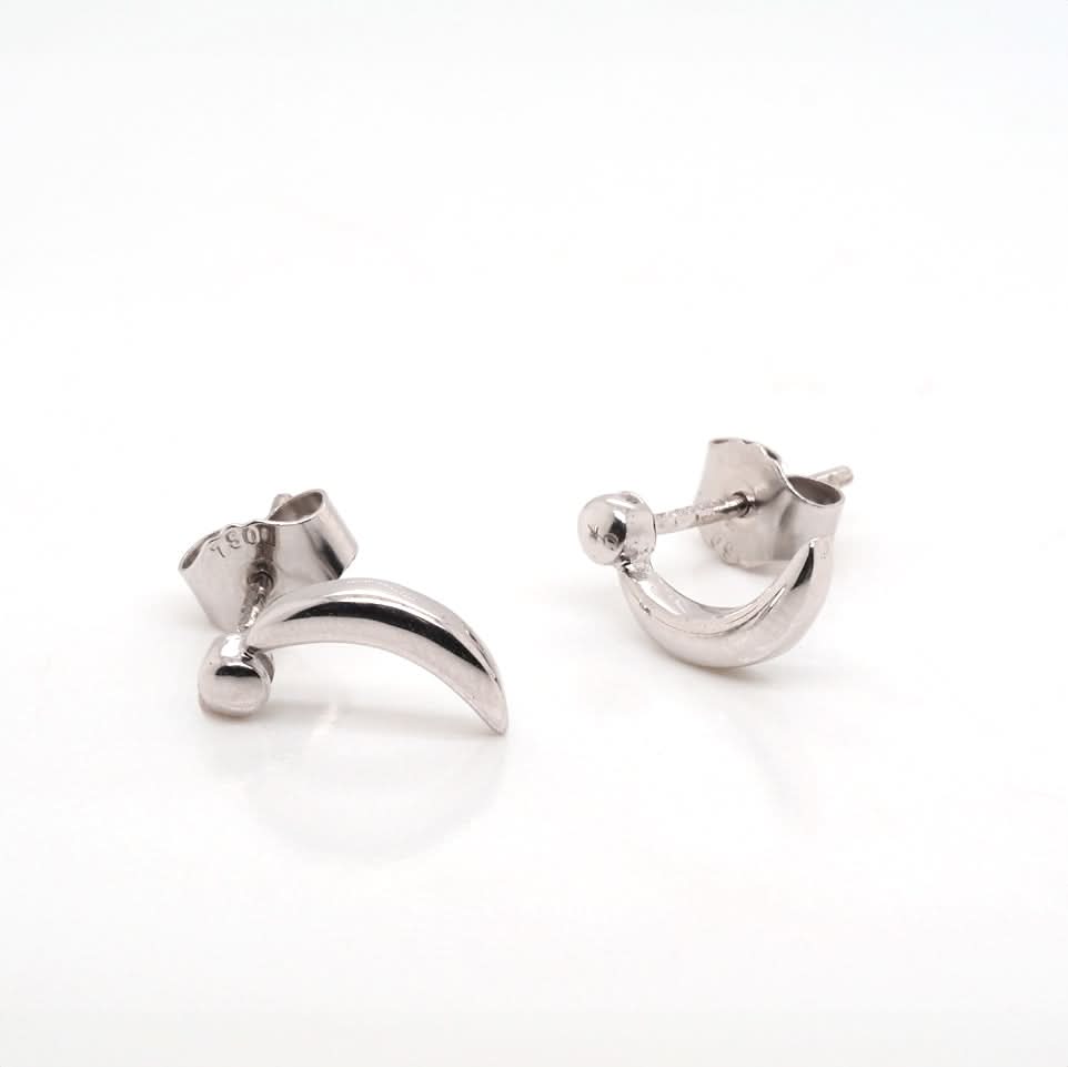 Silver Crescent Earrings - Image 3