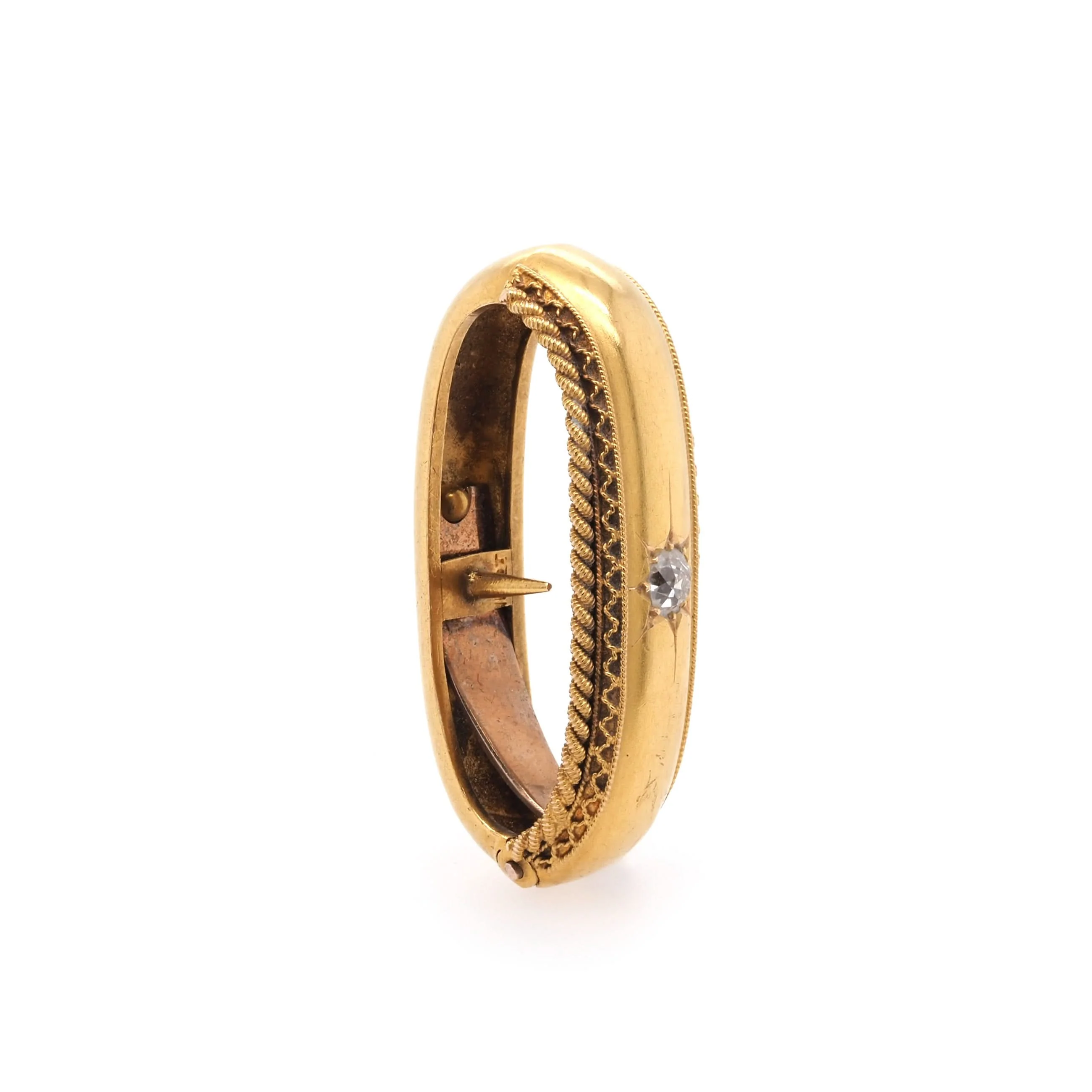 Victorian 18ct Yellow Gold Scarf Clip - Image 2